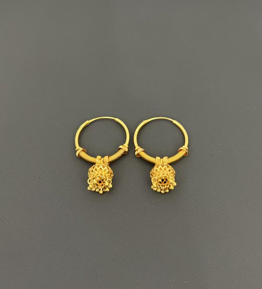 22KT Gold Jumkies Earrings 7.7GM