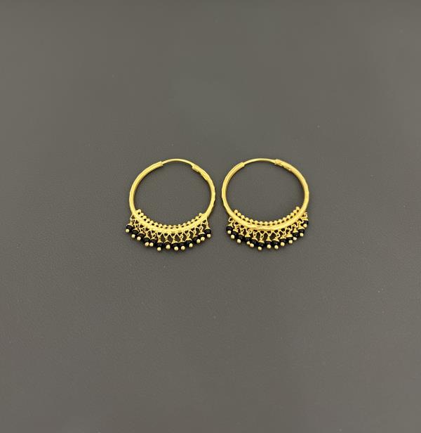 22KT GOLD HOOP EARRINGS 6.1 GM