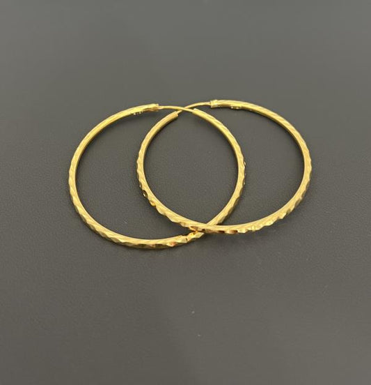 22KT GOLD HOOP EARRINGS 5GM