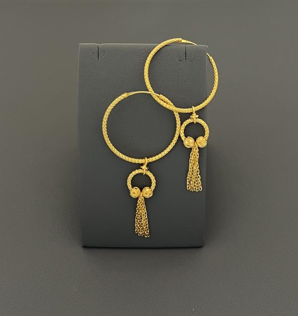 22KT GOLD HOOP EARRINGS 6.7GM