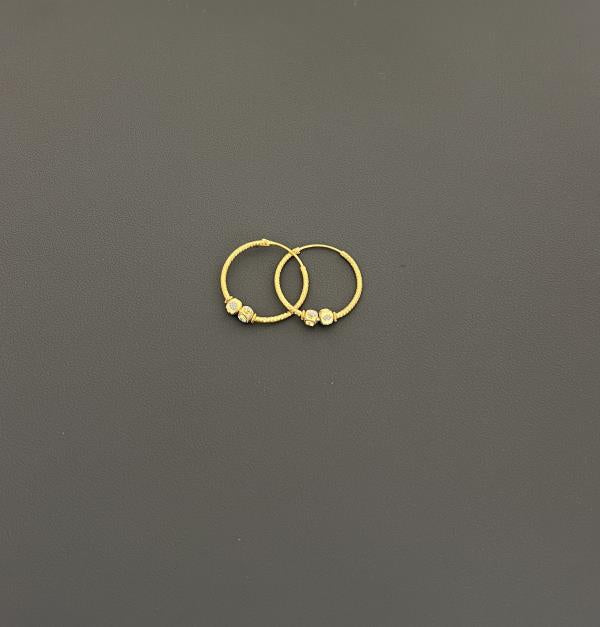 22KT GOLD HOOP EARRINGS 2.8GM