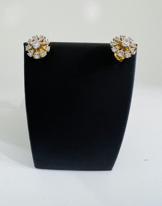 22KT GOLD CZ EARRINGS 3.8GM