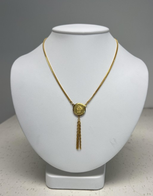22KT GOLD COIN NECKLACE 8.9GM