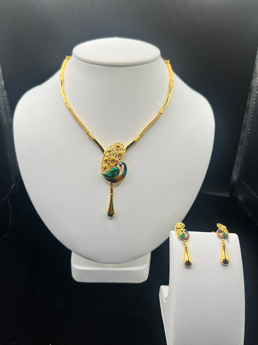 22KT GOLD SET WITH EARRINGS 25.8GM