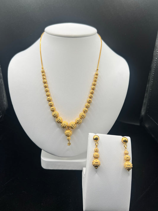 22KT GOLD SET WITH EARRINGS 40.3GM