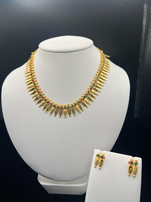 22KT Gold Set With Earrings 24GM