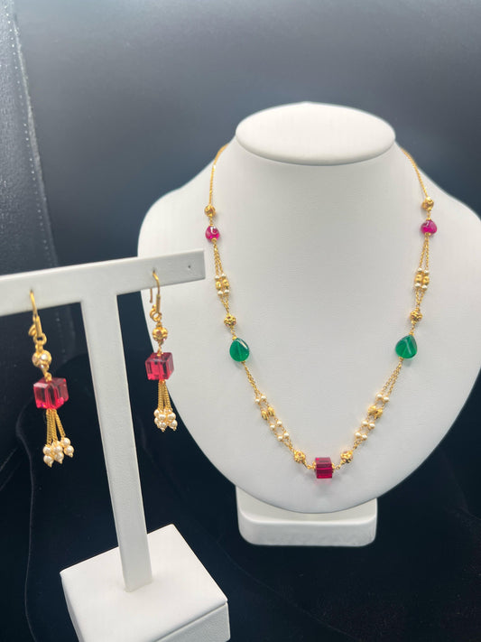 22K Gold Set With Earrings 22.3 GM