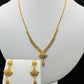 22KT Two-Tone Floral Pendant Set with Matching Earrings