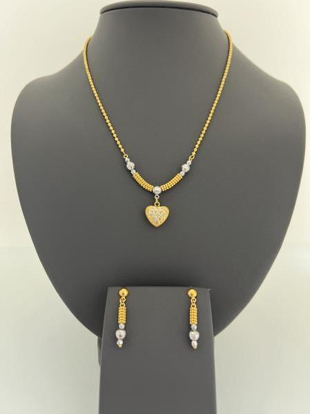 22KT GOLD TWO TONE NECKLACE 14.2GM