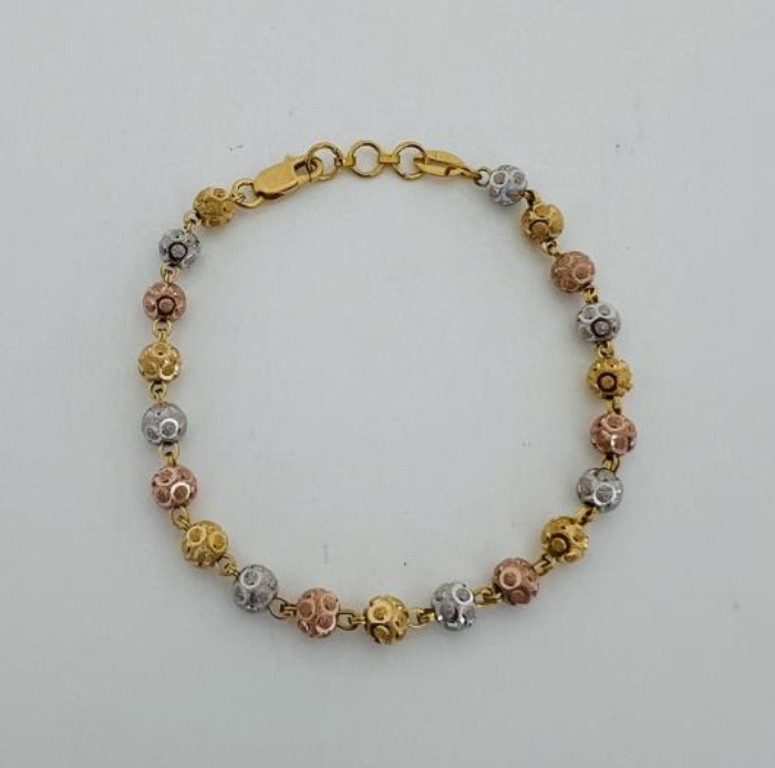 22KT LADIES TWOTONE BRACELET 9.4GM