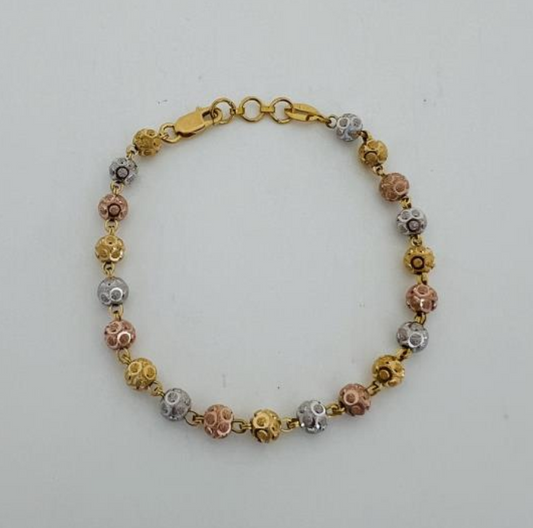 22KT LADIES TWOTONE BRACELET 9.4GM