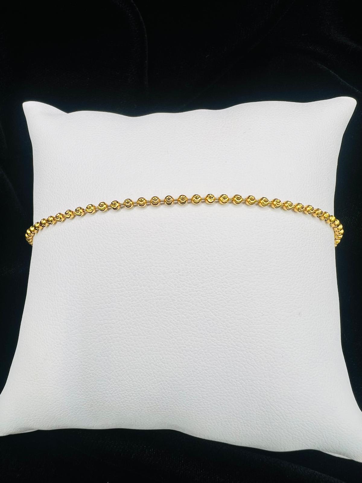 22KT Gold Beaded Bracelet 2.9gm