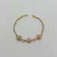 22kt Tri Color Gold Station Bracelet 7.7GM