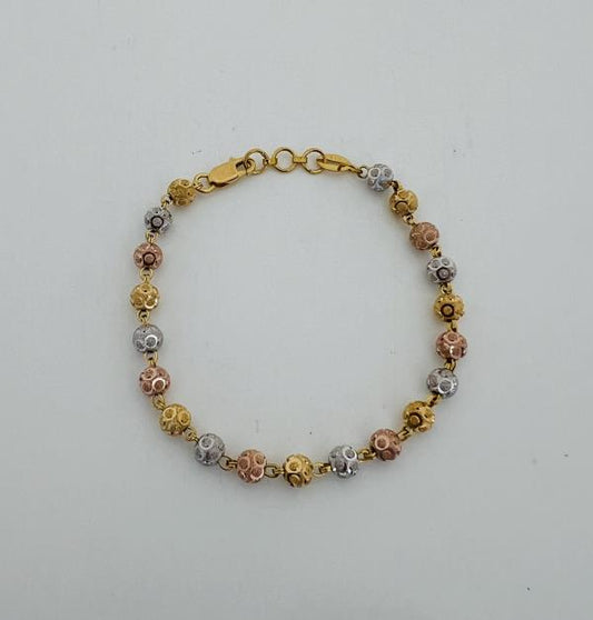 22KT LADIES TWOTONE BRACELET 9.4GM