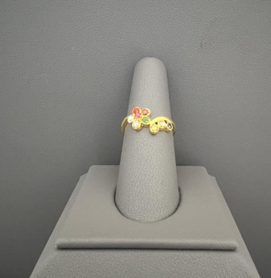 22KT GOLD NAVRATAN LADIES RING 3GM