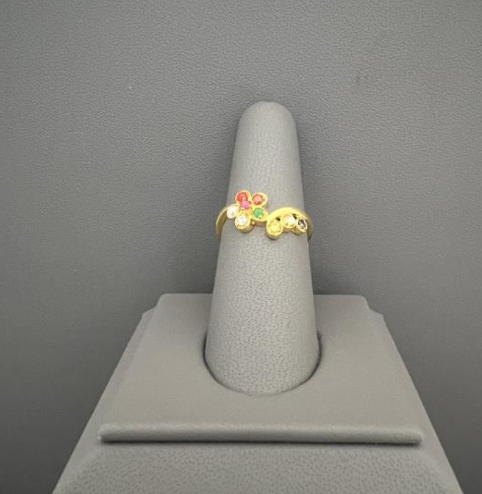 22KT GOLD NAVRATAN LADIES RING 3GM