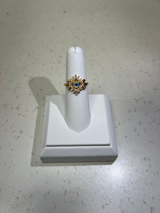 22K GOLD LADIES RING WITH CZ 3.5G
