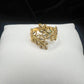 22KT Golden Leaf Filigree Ring 2.9gm
