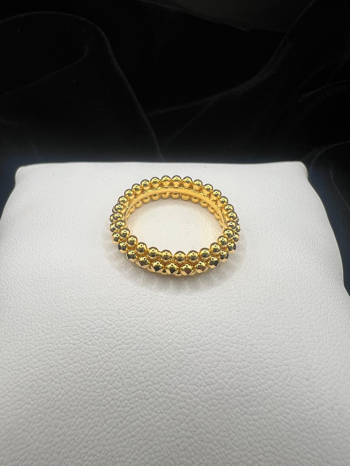 22KT Golden Bead Band Ring 3.1gm