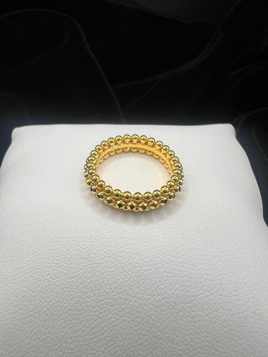 22KT Golden Bead Band Ring 3.1gm