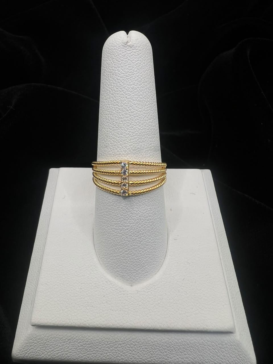 22KT Gold Multi-Strand Rope Band Ring 3.3GM