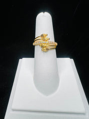 22KT Gold Multi-Band CZ Ring 3.2gm
