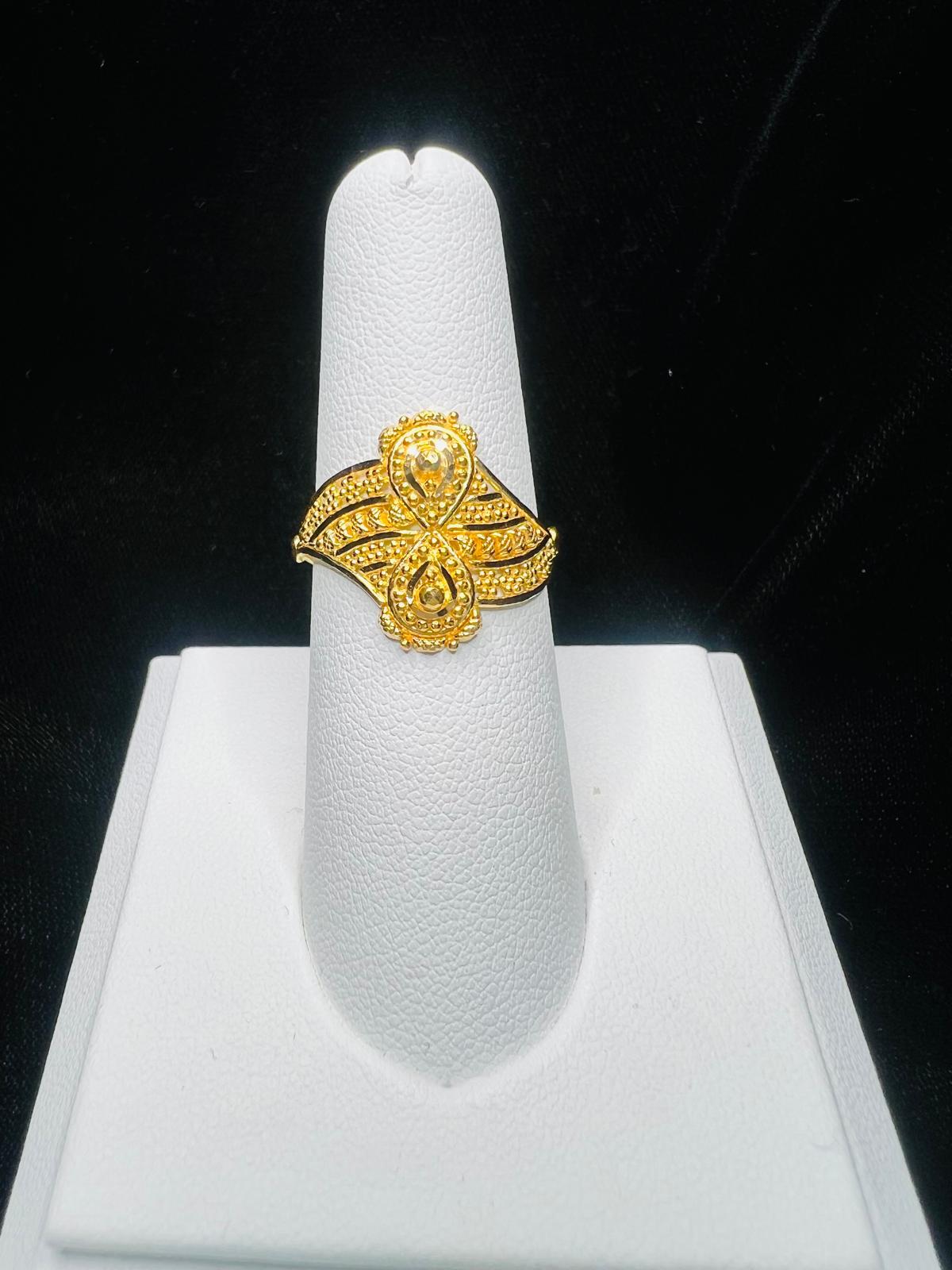 22KT Gold Infinity Statement Ring 2.8gm