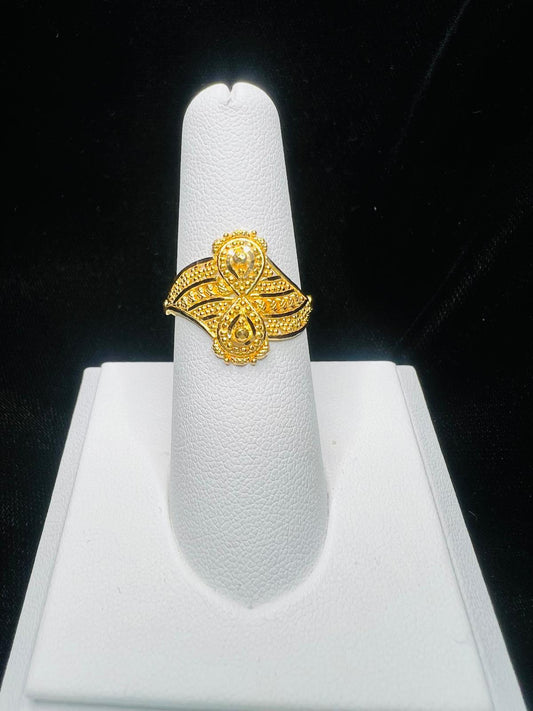 22KT Gold Infinity Statement Ring 2.8gm
