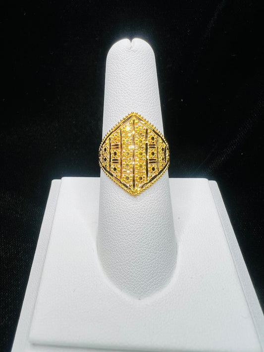 22KT Gold Geometric Statement Ring 3.4gm