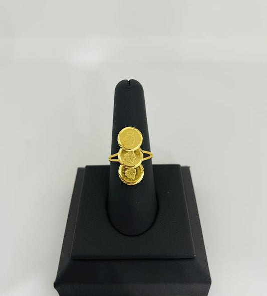 22KT GOLD LADIES COIN RING 2.4GM