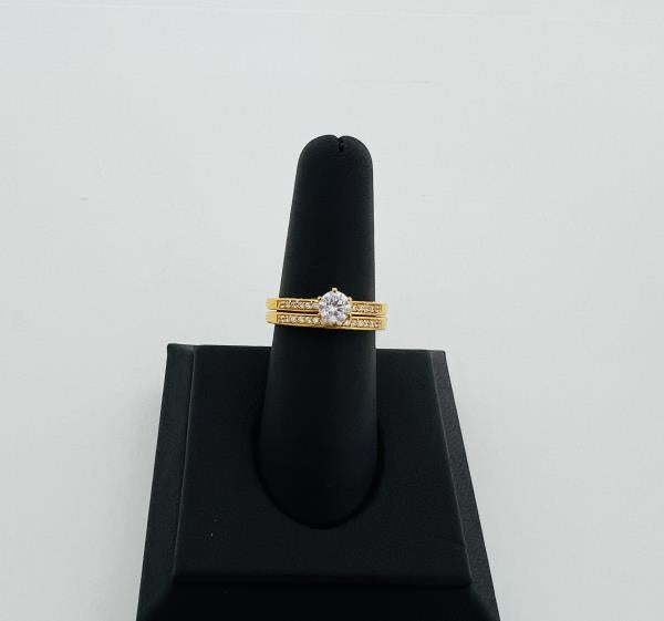 22KT GOLD CZ RING 4.7GM