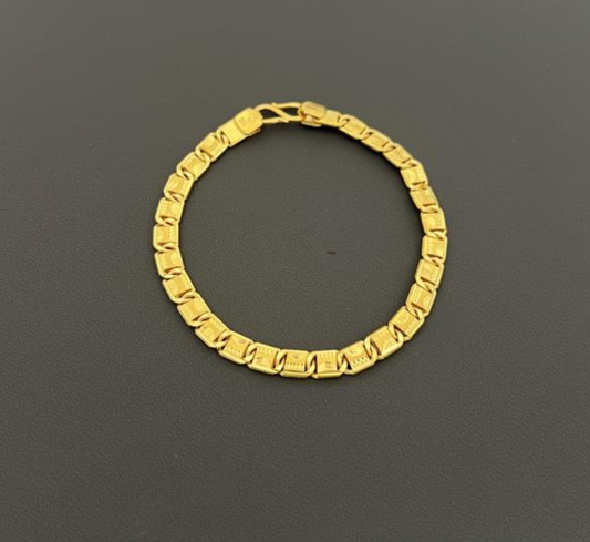 22KT GOLD MENS 8" BRACELET 18.9GM