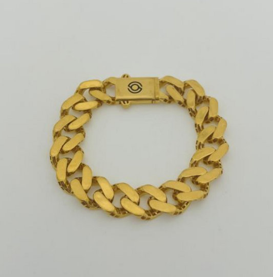 22KT GOLD MENS 8" BRACELET 37.6GM