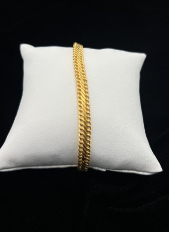 22KT GOLD MENS 9" BRACELET 21.2 GM