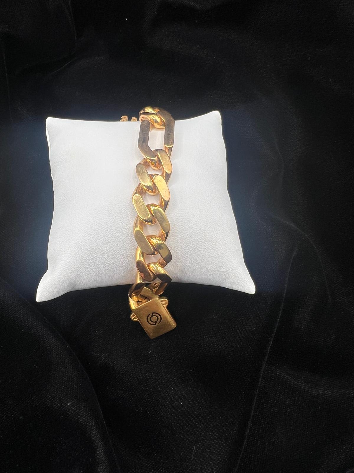 22K GOLD MENS LINKS BRACELET