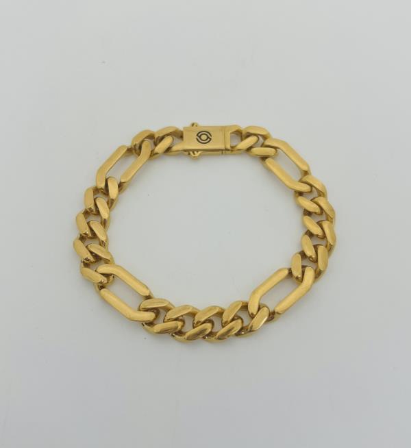 22KT GOLD MENS 8" BRACELET 26.3GM