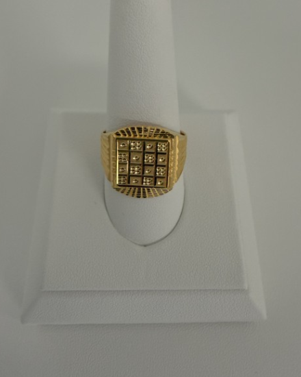 22KT GOLD MENS OM RING 6.2GM