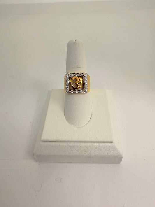22KT GOLD MENS RING 9.6 GM