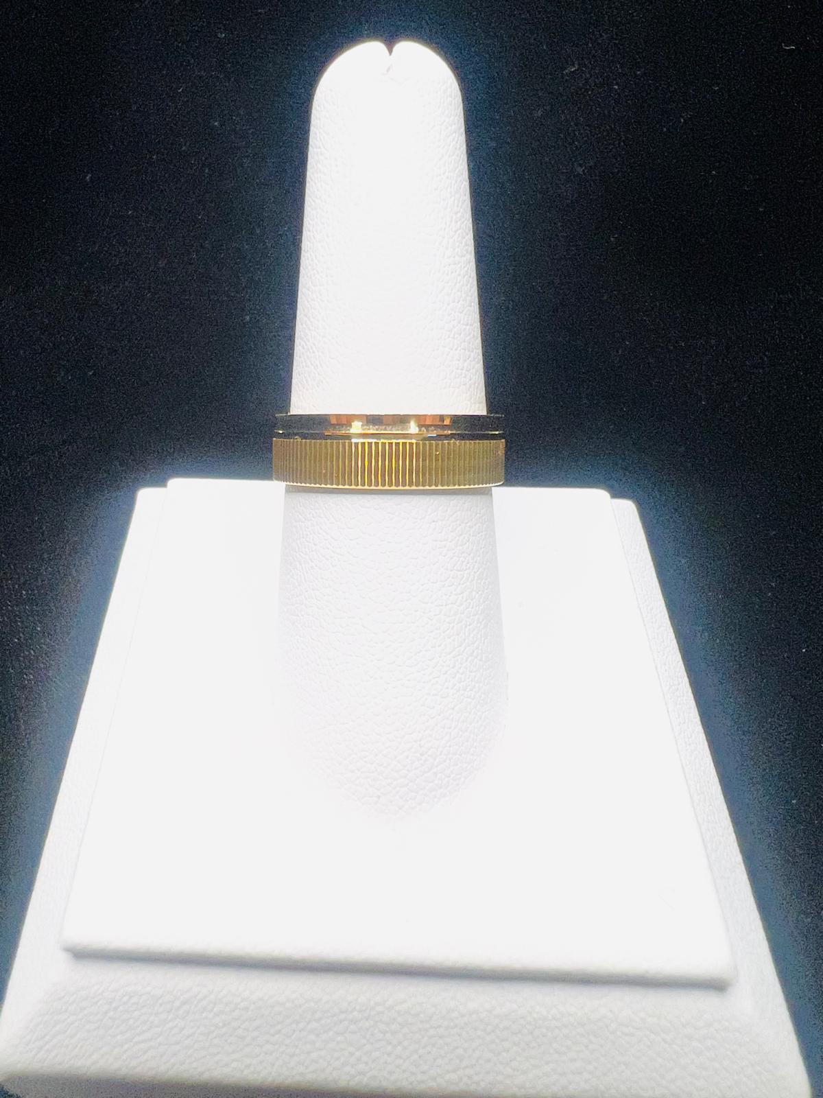 22KT Gold Men’s Ribbed Wide Band Ring 6.7gm