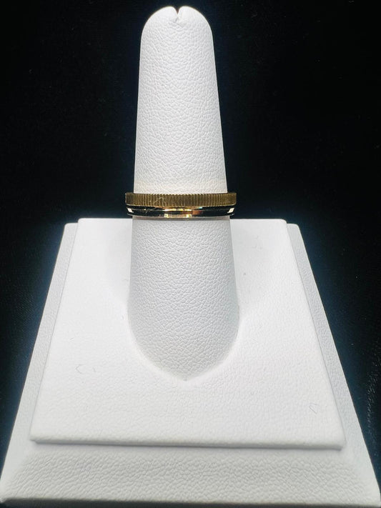 22KT Gold Men’s Two-Tone Ribbed Band Ring 5.2gm