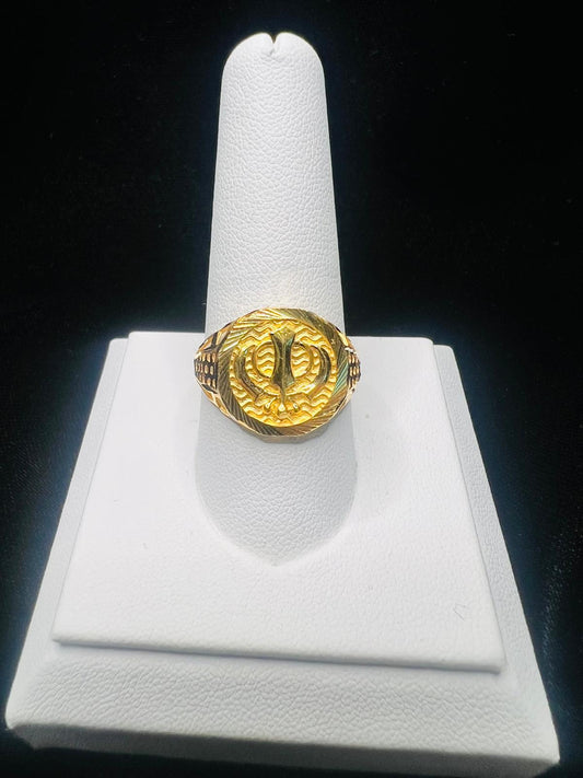 22KT Gold Men’s Khanda Statement Ring 4.30gm