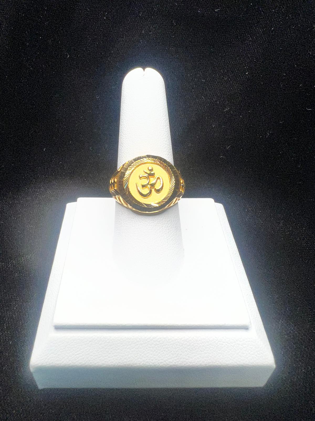 22KT Gold Men’s Om Statement Ring 7.3gm