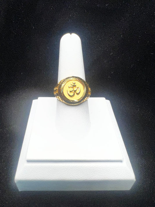 22KT Gold Men’s Om Statement Ring 7.3gm