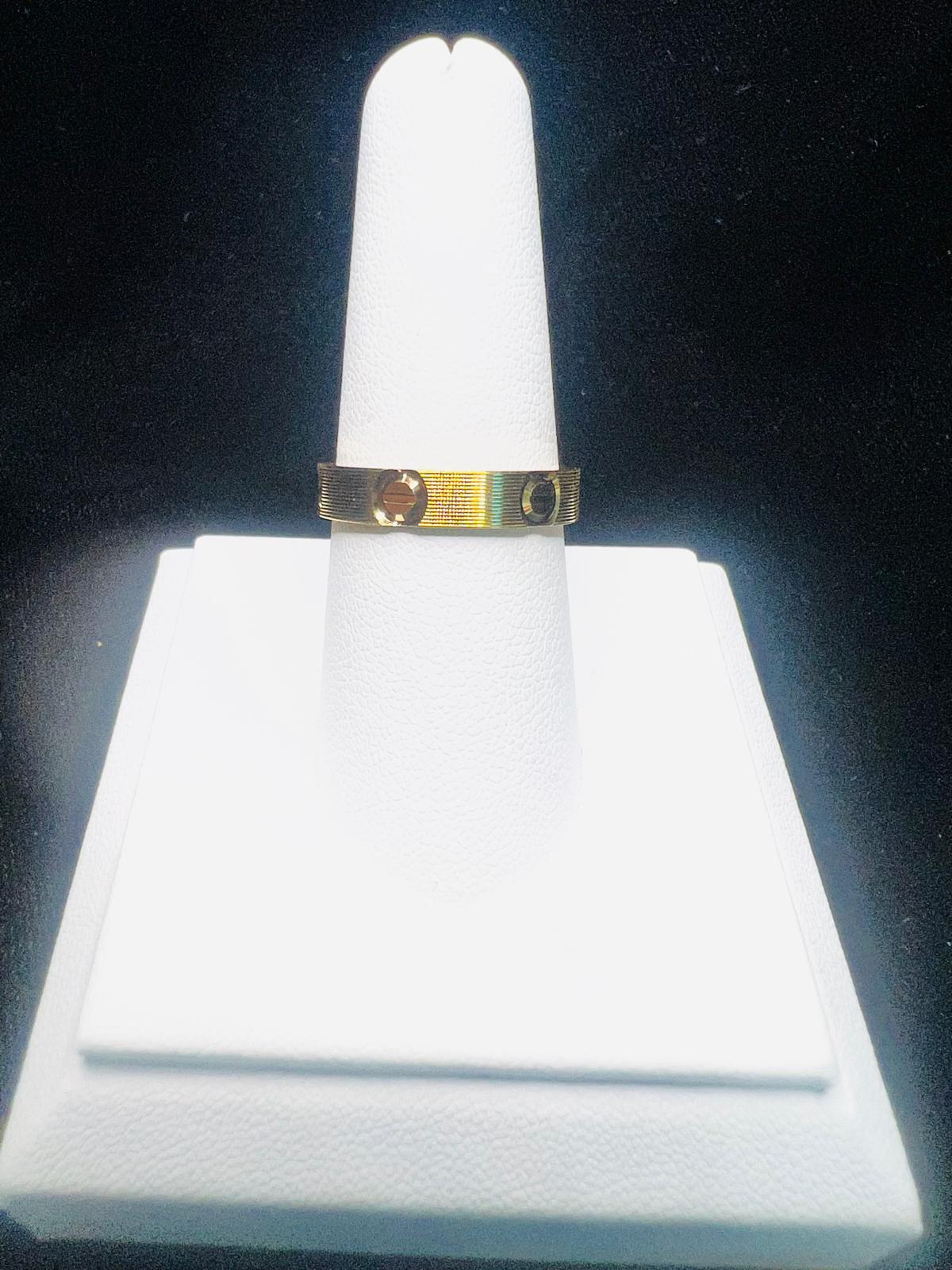 22KT Gold Men’s Two-Tone Circle Band Ring 5.5gm