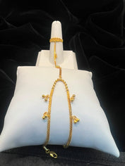 22K Gold Delicate Minimalist Hand Chain (Pair of Two) 7.3 Gm
