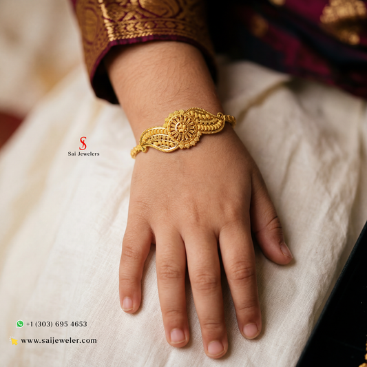 22KT Gold Adjustable Baby Bracelet 7.4GM