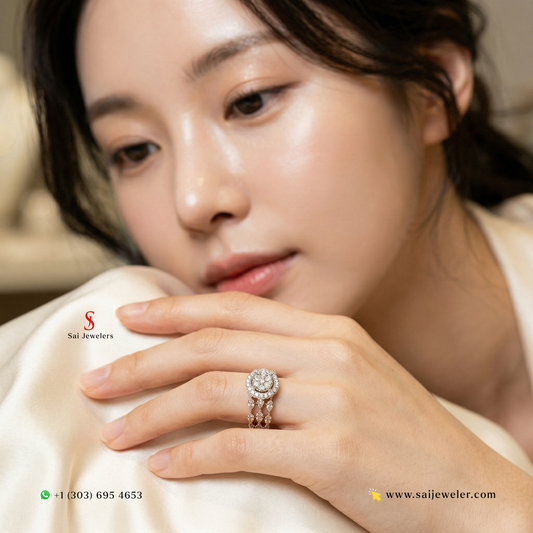 18KR DIAMOND RING GOLD WT: 3.36GM, DIA WT: 0.49CT