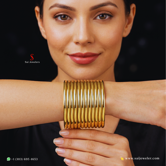 22KT Gold 12 Bangles 115.9GM
