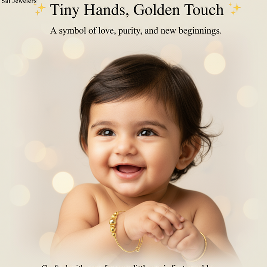 22KT GOLD ONE BABY BANGLE 8.5GM