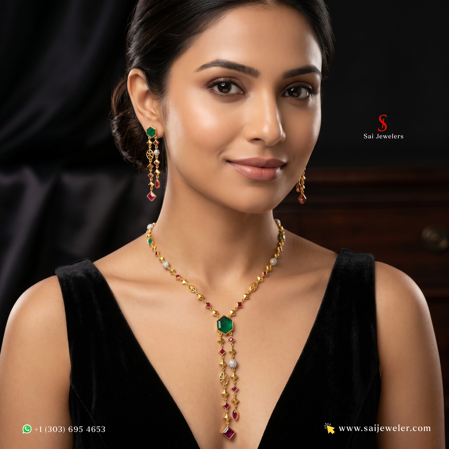 22KT Gold Set With Earrings 21.5GM